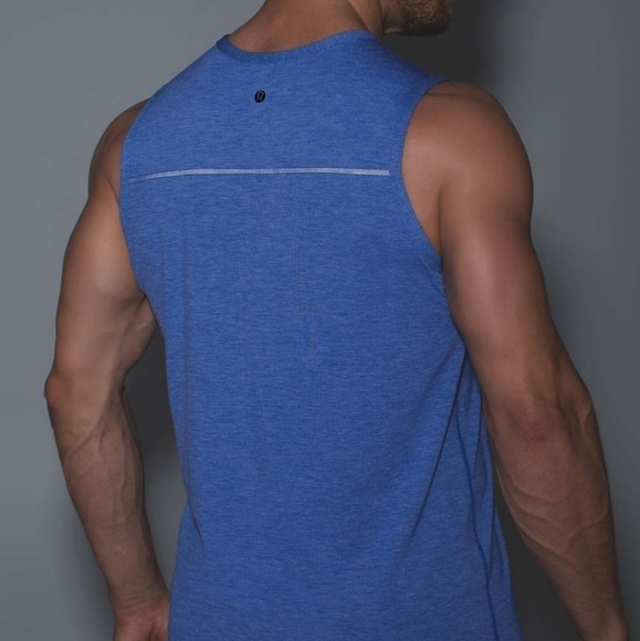 LULULEMON Training Sleeveless Tank Top Heathered Harbor Blue - Picture 4 of 9